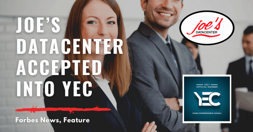 Joe's Datacenter Accepted Into YEC